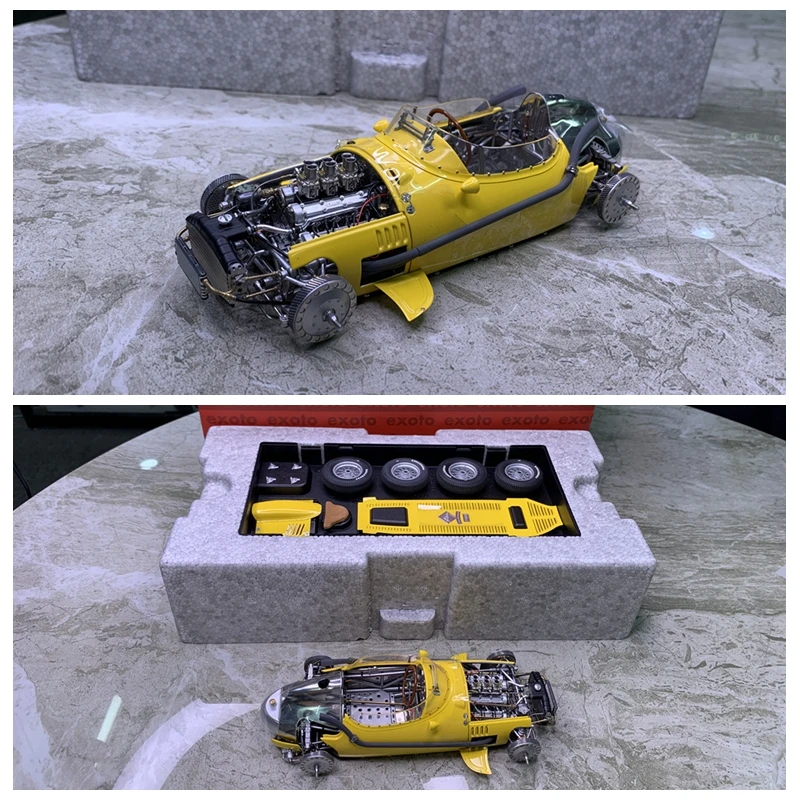 EXOTO 1:18 TIPO 246 F1 1958 Yellow Simulation Limited Edition All Open Alloy Metal Static Car Model Toy Gift