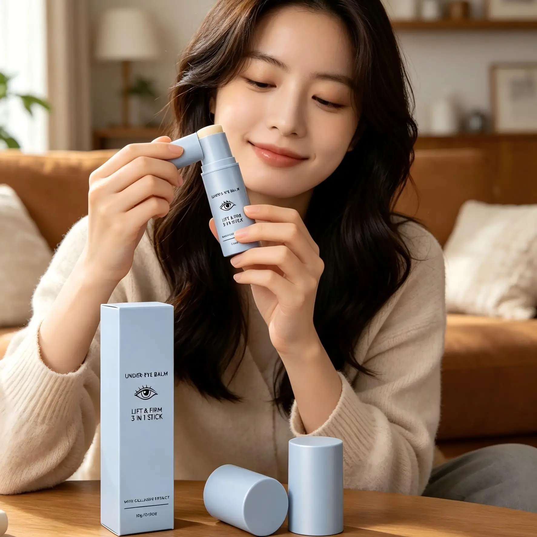 Firming Anti-Wrinkle Eye Cream for Bags Under Eyes Moisturizing Smooth Skin Rejuvenation Collagen Moisturizing Eye Cream Stick