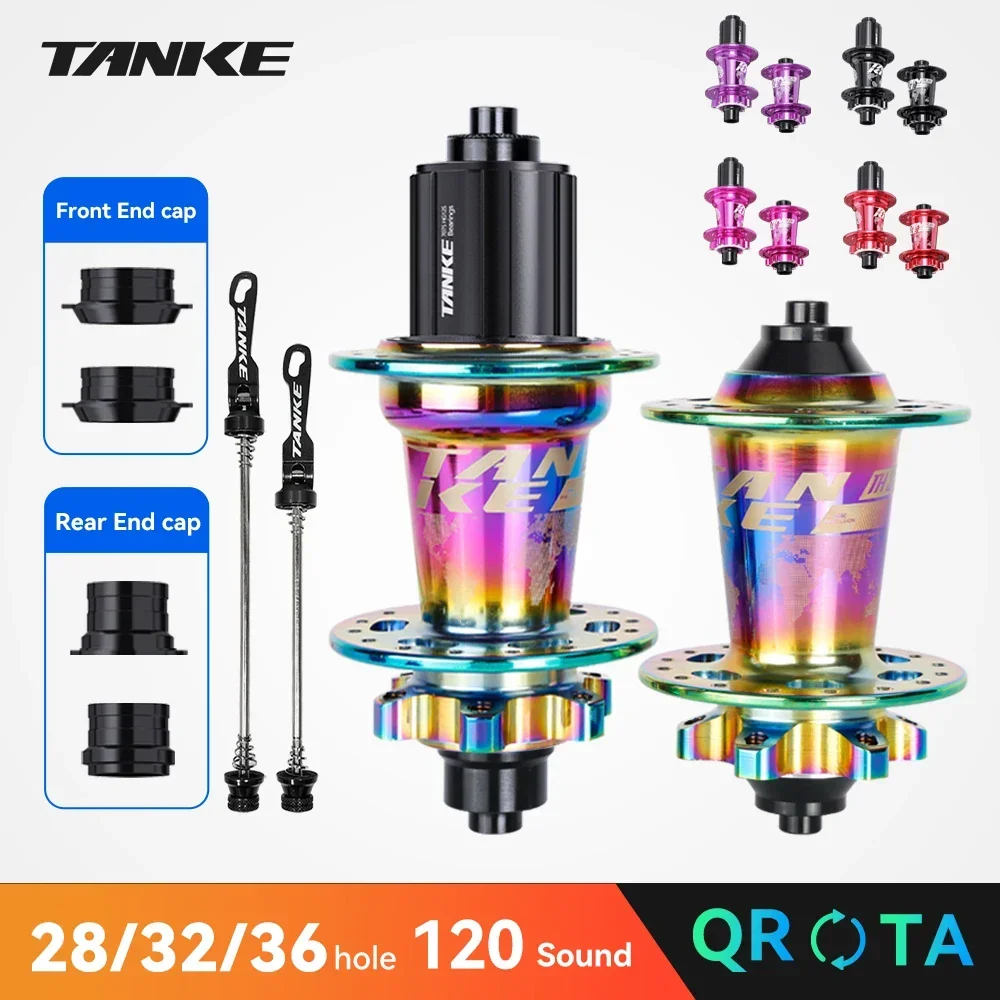 TANKE 120 Tıklama Hub 6 Rulman MTB Hub Ön Arka 28 32 36 Delik disk