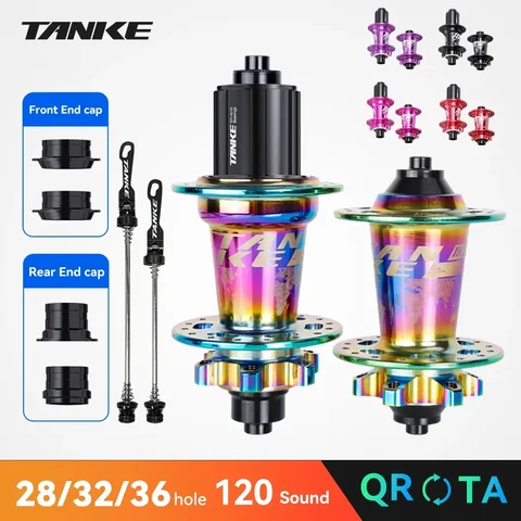 TANKE 120 Click Hub 6 Bearing MTB Hub Front Rear 28 32 36 Holes Disc Brake Mountain Bicycle Hubs 7 8 9 10 11 12 Speed Bike parts