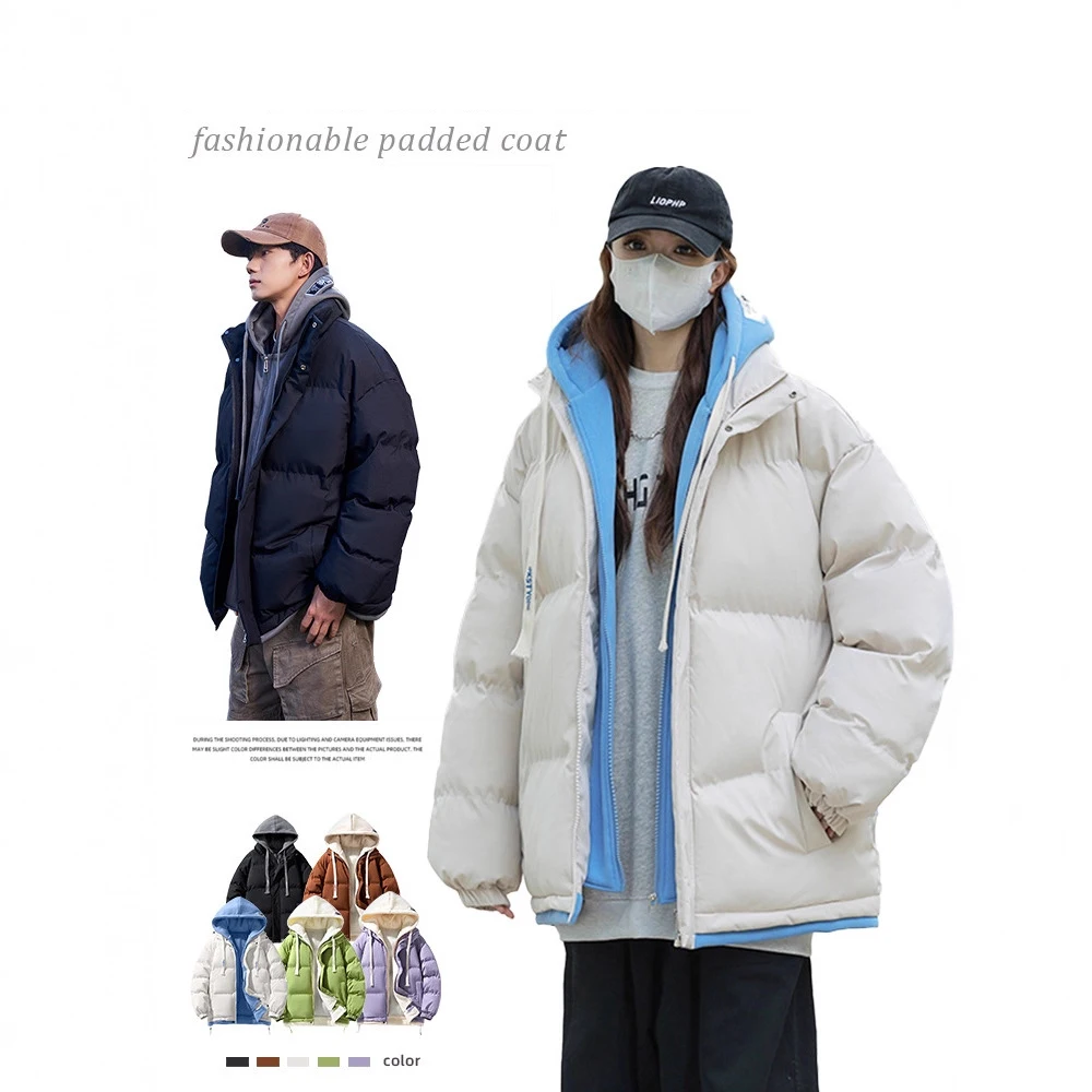 الرجال الشتاء وسادات مبطنة العلامة التجارية الفاخرة المرأة أسفل معاطف السترة سترات مقنعين وهمية نمط 2 قطعة سترات منتفخة الحشو HXY296