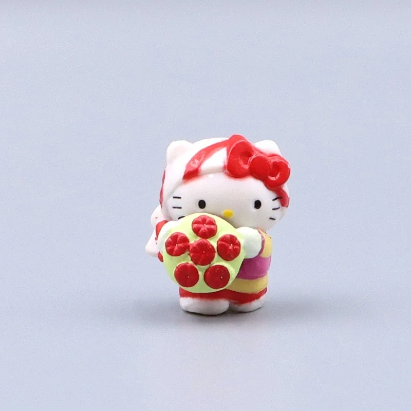 Hot Sale Kawaii Hello Kitty Mini Toy KT Cat Doll Children DIY Phone Case Patch Material Decoration Landscape Ornament Wholesale