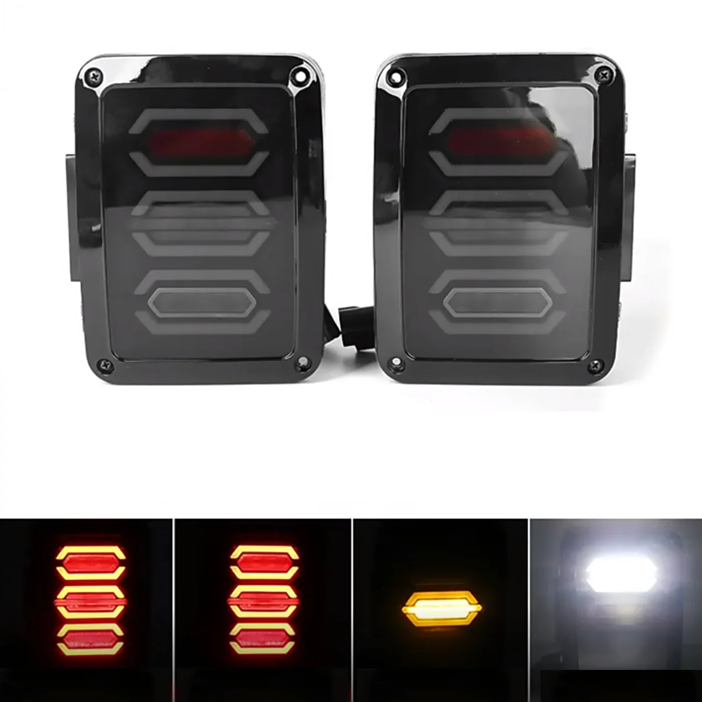 

1 pair LED Rear Stop Brake Tail Light For jeep wrangler Jeep Us version Jk 2007 2008 2009 2010-2017 Tail Lamp Assembly