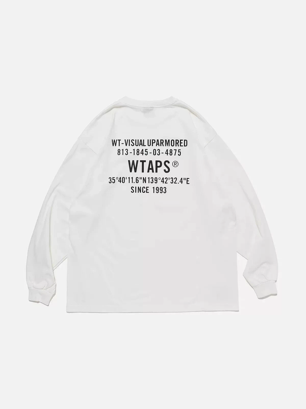 WTAPS 2026 Autumn Winter Unisex Cotton Long Sleeve T-Shirt Men  Vintage Letter Graphic Oversized Crew Neck Casual Streetwear Top