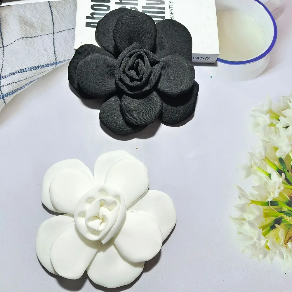 Fashion Large flowers Collar Flower Cloth Fabric DIY Sew Petal Breast Corsage Handmade Design Accessories Wedding Party