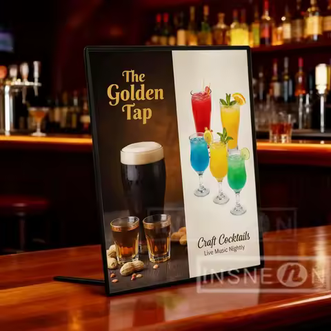 Custom Led Light Box Sign for Business Advertising Slim A4 Lights Bar Poster Display Menu Board Metal Signs Acrylic Logo Neon