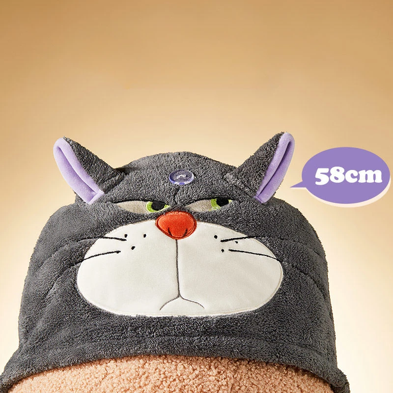 MINISO Anime Kawaii Disney Lucifer Marie Cat Hair-drying Cap Cartoon The Aristocats Girls Soft Absorbent Towel Hair Towel Gift