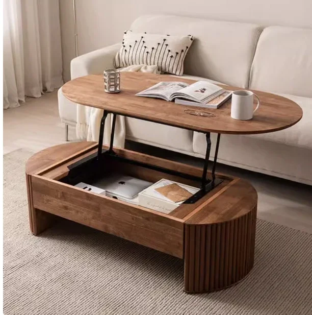 Folding coffee table in 100cm wood color