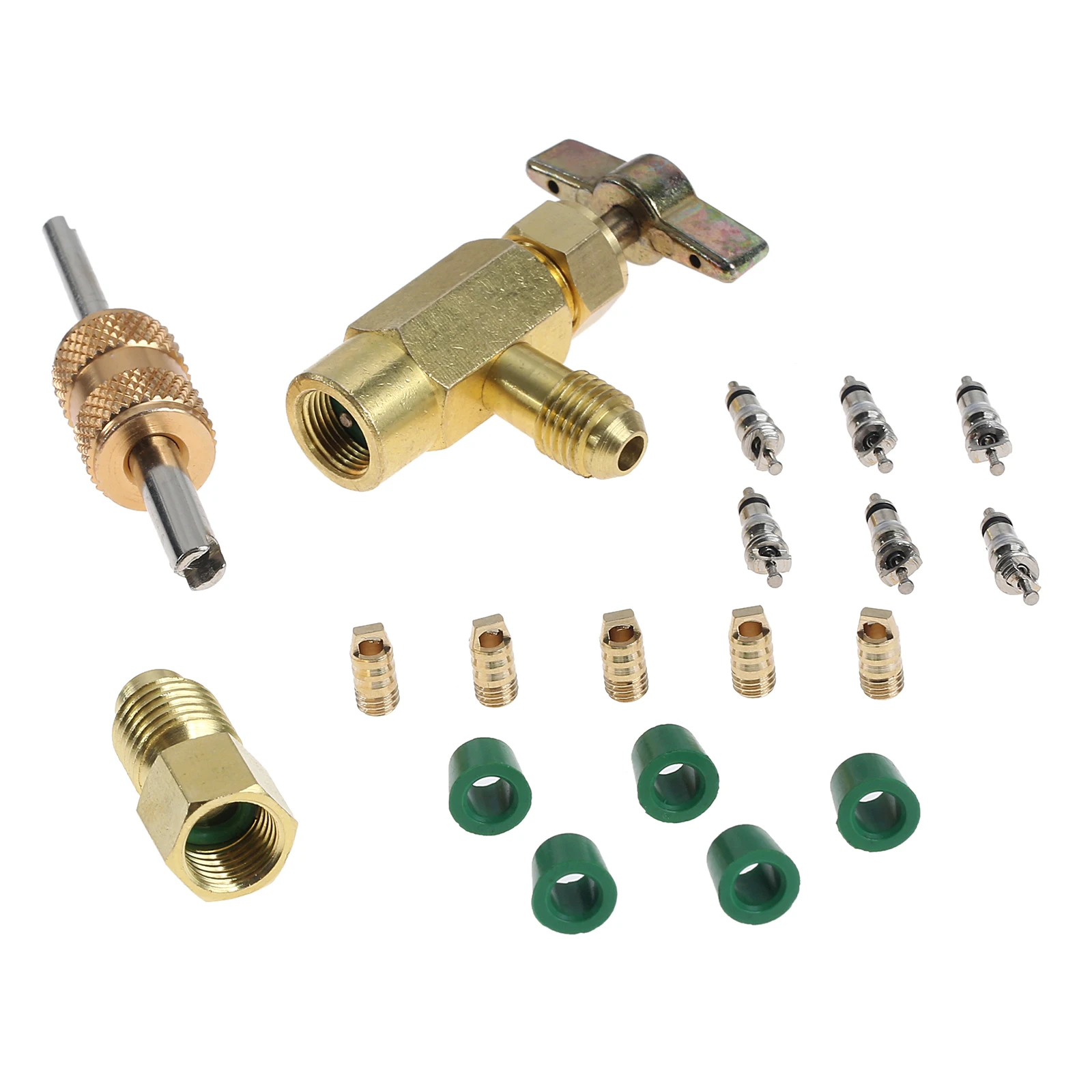 7/16 "żeński do 1/4" samonastawny Adapter do zaczepu samonastawnego ładowania i K-28 kompatybilnych puszek chłodniczych — zdjęcie 3
