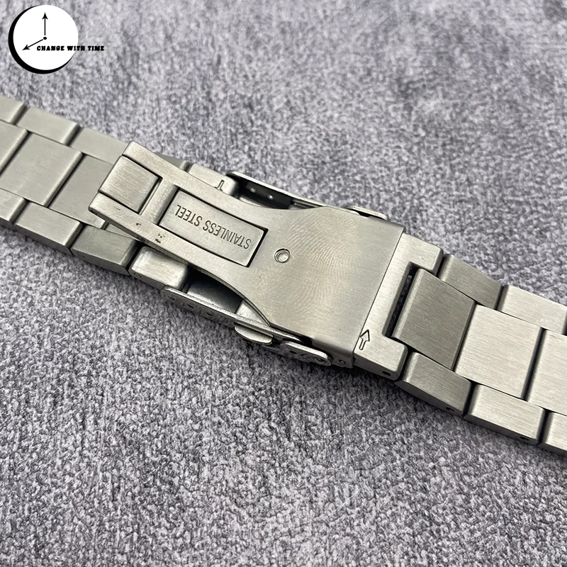 22mm Watch Strap Suitable for Seiko SNR025 SNR027 Diving Watch Case Stylish Folding Clasp Stainless Steel Bracelet