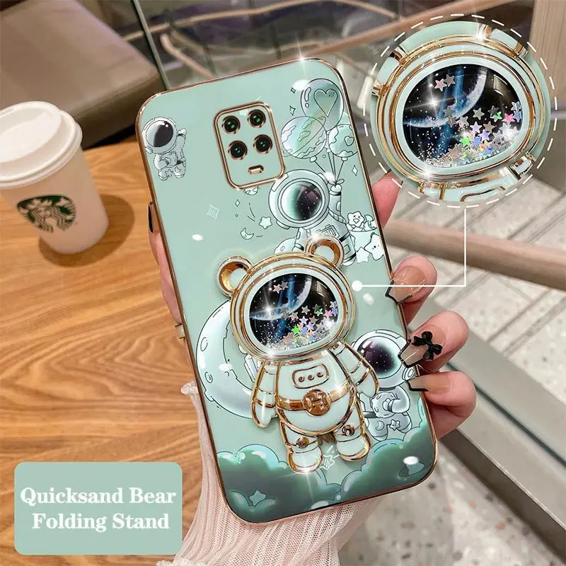 Quicksand Balloon Astronaut Phone Holder Case For Xiaomi Redmi Note 9S Shatterproof Protection Redmi Note 9S Back Cover