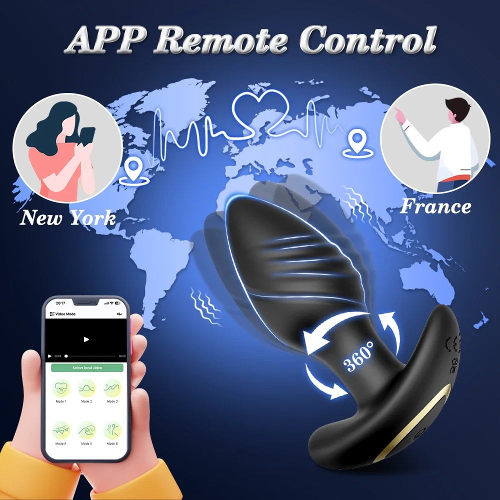 APP التحكم سوينغ المكونات الشرج هزاز اللاسلكية تهتز بعقب المكونات الذكور جهاز تدليك للبروستاتا الكبار السلع الجنس لعب للرجال والنساء