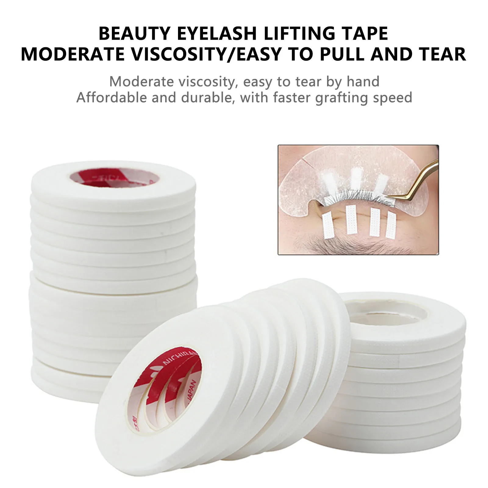 10 لفات أشرطة رمش لاصقة 4 مللي متر رموش فردية تمديد أدوات شريط طبي للرموش الطويلة المجعدة أدوات ماكياج