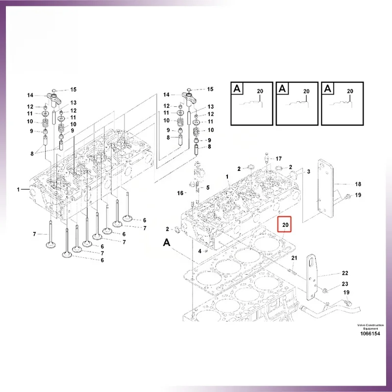 VOE 22673446 VOE22673446 GASKET FOR VOLVO DD105 EC120D EC140D SD75B