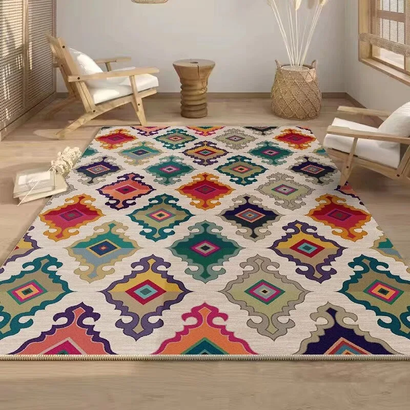 

Retro Ethnic Series Carpet Dirty-resistant Floor Mat Living Room Sofa Coffee Table Area Rugs Bedroom Kitchen Doormats Home Decor