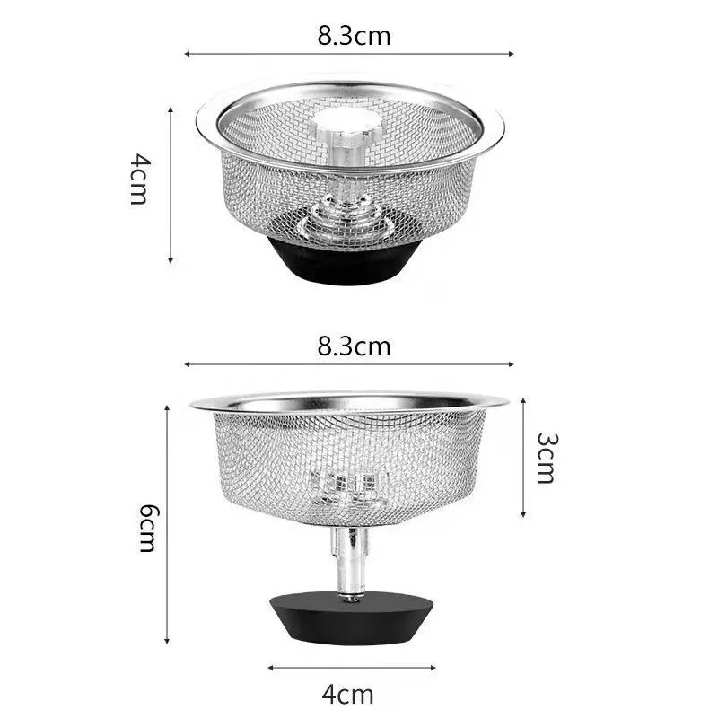 Kitchen Sink Filter Stainless Steel Sink Sewer Mesh Strainers Kitchen Tools Bathroom Floor Drains Hair Catcher Waste Plug Filter
