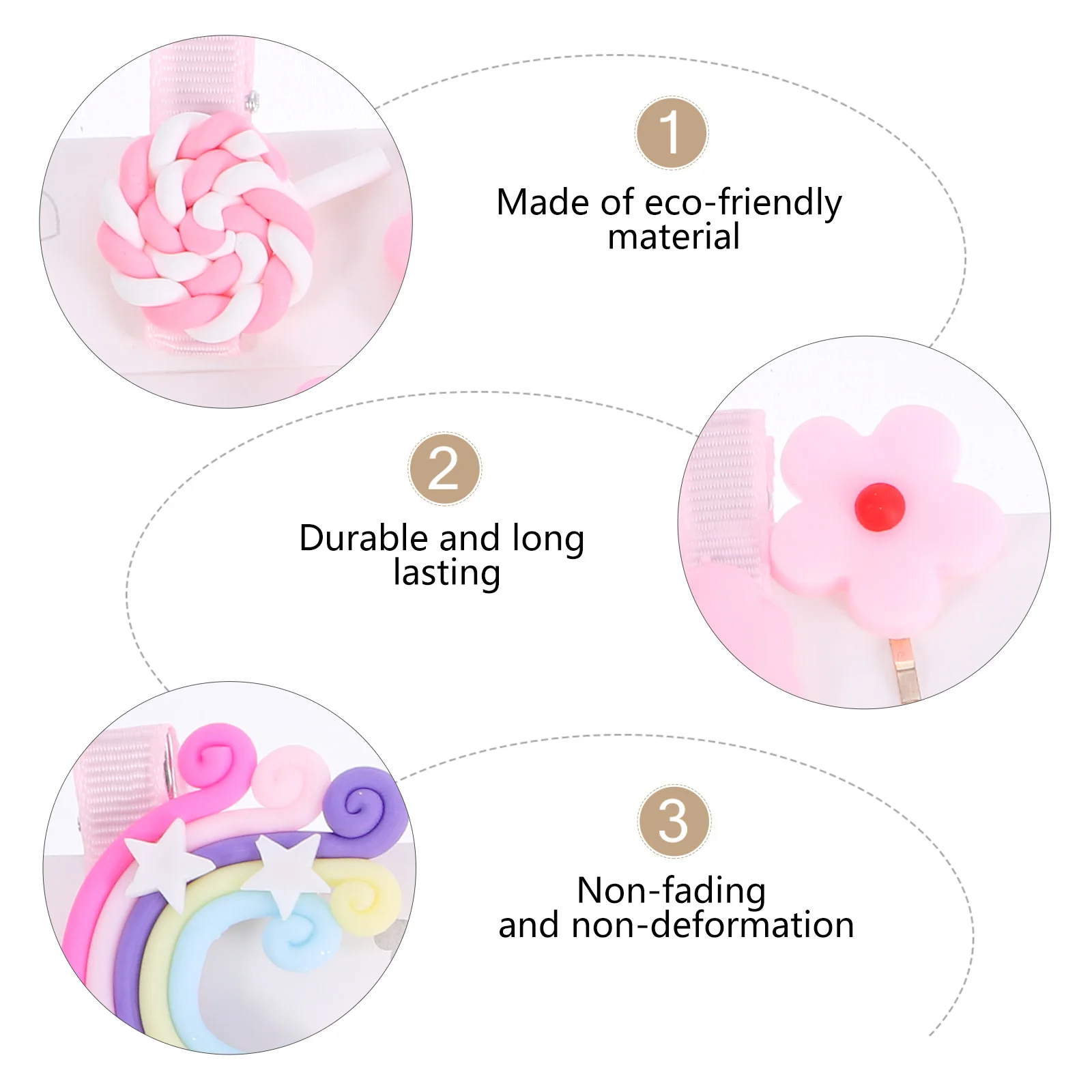 

20pcs Rainbow Hair Clips Girls Hairpin Children Barrettes Kids Hair Clip Sponge Cartoon Fruit Accessories Wedding Banquet