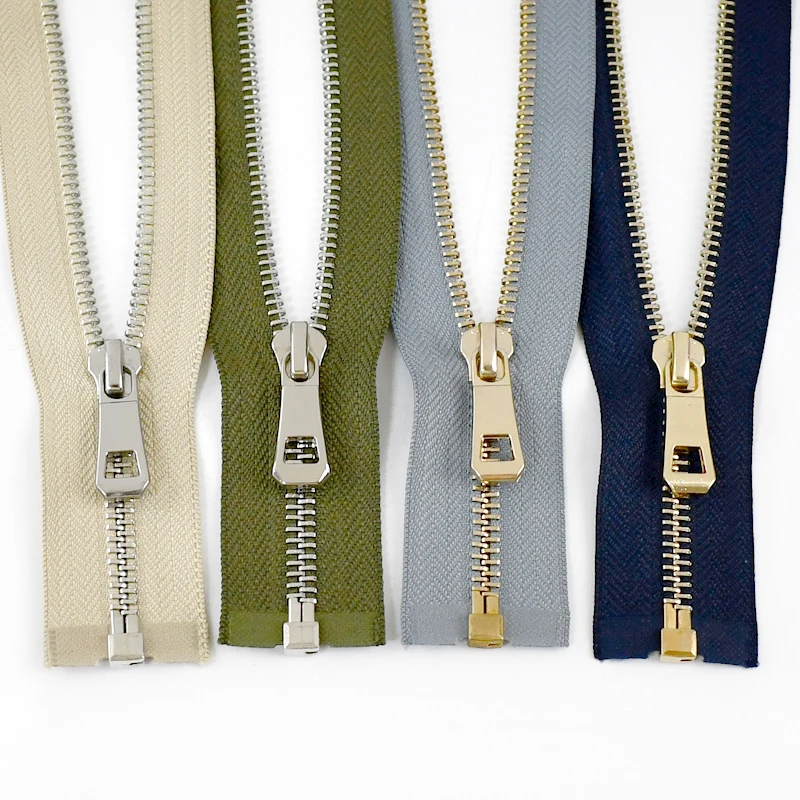 

2Pc 5# 35-85cm Open-end Metal Sewing Zippers Bag Garment Auto Lock Zipper Jacket Decorative Zip Repair Kit DIY Craft Accessories