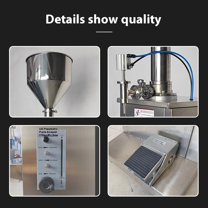 CHINCAN Pneumatic 304 Stainless Steel Semi-Automatic Vertical Foot-Operated Paste Liquid Quantitative Small Filling Machine