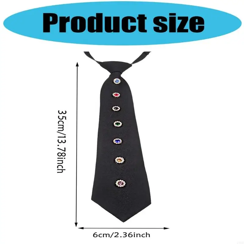 2025 New Adorned Flower Necktie Two-Level Design Wrinkle Resistant Polyester For Weddings Prom Parties