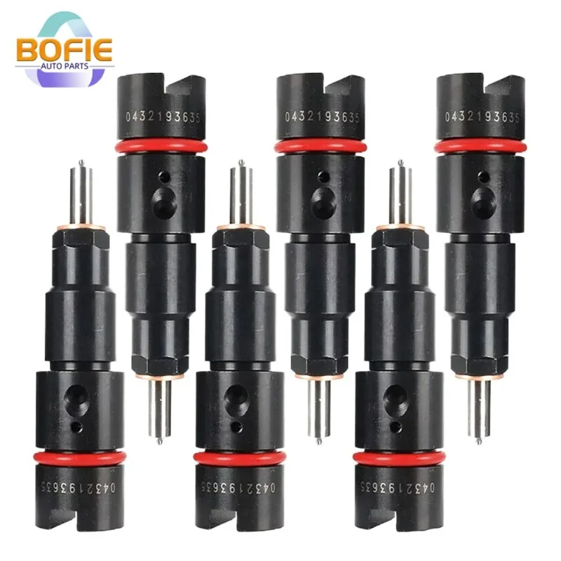 6PCS OEM 0432193635 Engines Fuel Injectors Fit For Dodge Ram 2500 3500 5.9L l6 Diesel 1998-2002 For Cummins 40-50 HP 5.9L