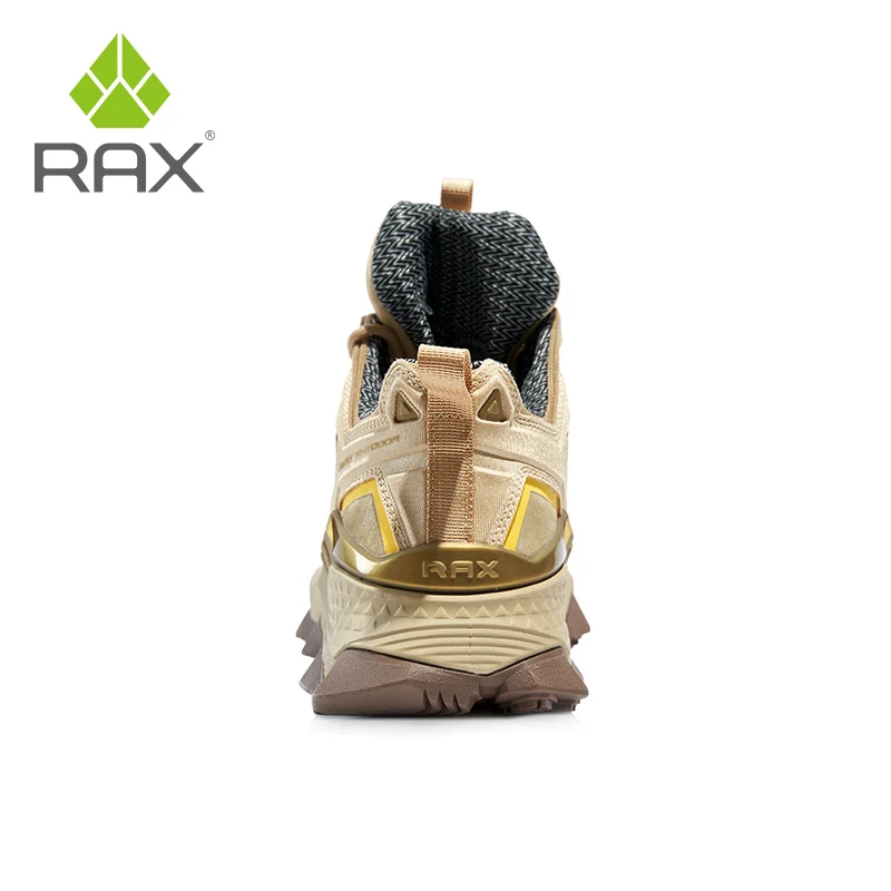 RAX Men Hiking Shoes Mid-top Waterproof Outdoor Sneaker Men Leather Trekking Boots Trail Camping Climbing Hunting Sneakers Women