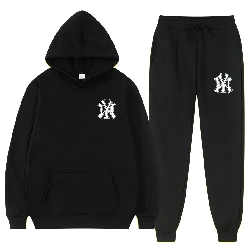 

2026 men's casual sports hoodie and sweatpants suitable for autumn and winter outdoor sports fashion men's clothing