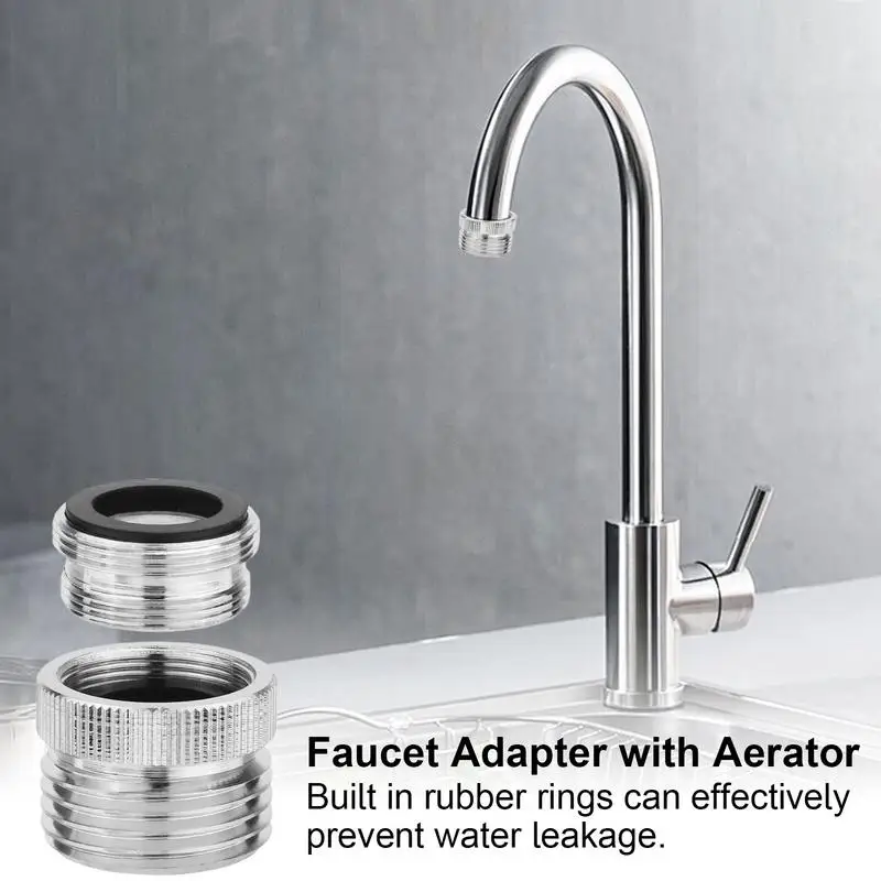 Kitchen Aerator Adapter Durable Faucet Adapter Kit Faucet Adapter Kit Kitchen Sink Faucet Adapter Chrome Plated Brass Faucet set