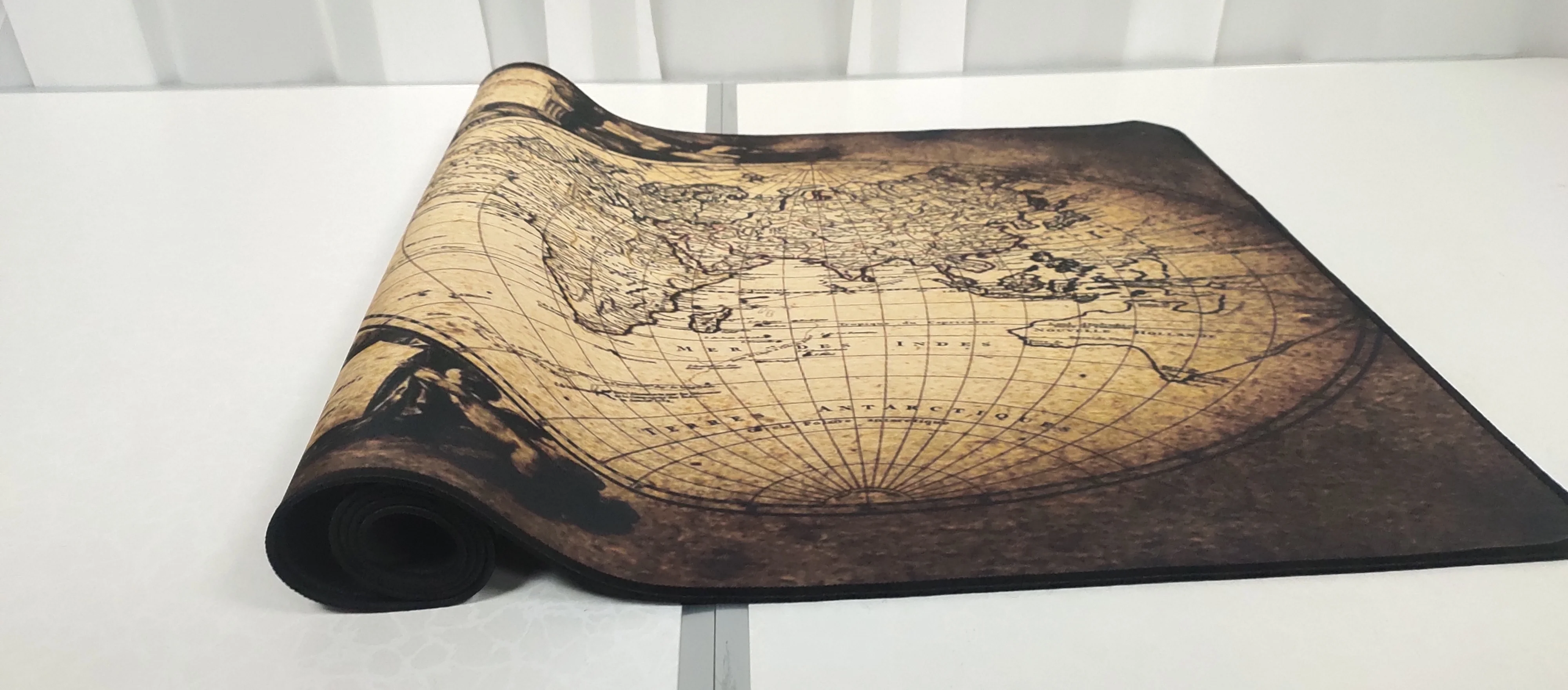 Eski dünya haritası Mouse pad büyük Xxl ofis bilgisayar sümen Vintage Mousepad Gamer 900X400 masa mat oyun Anime ped Mosue paspaslar