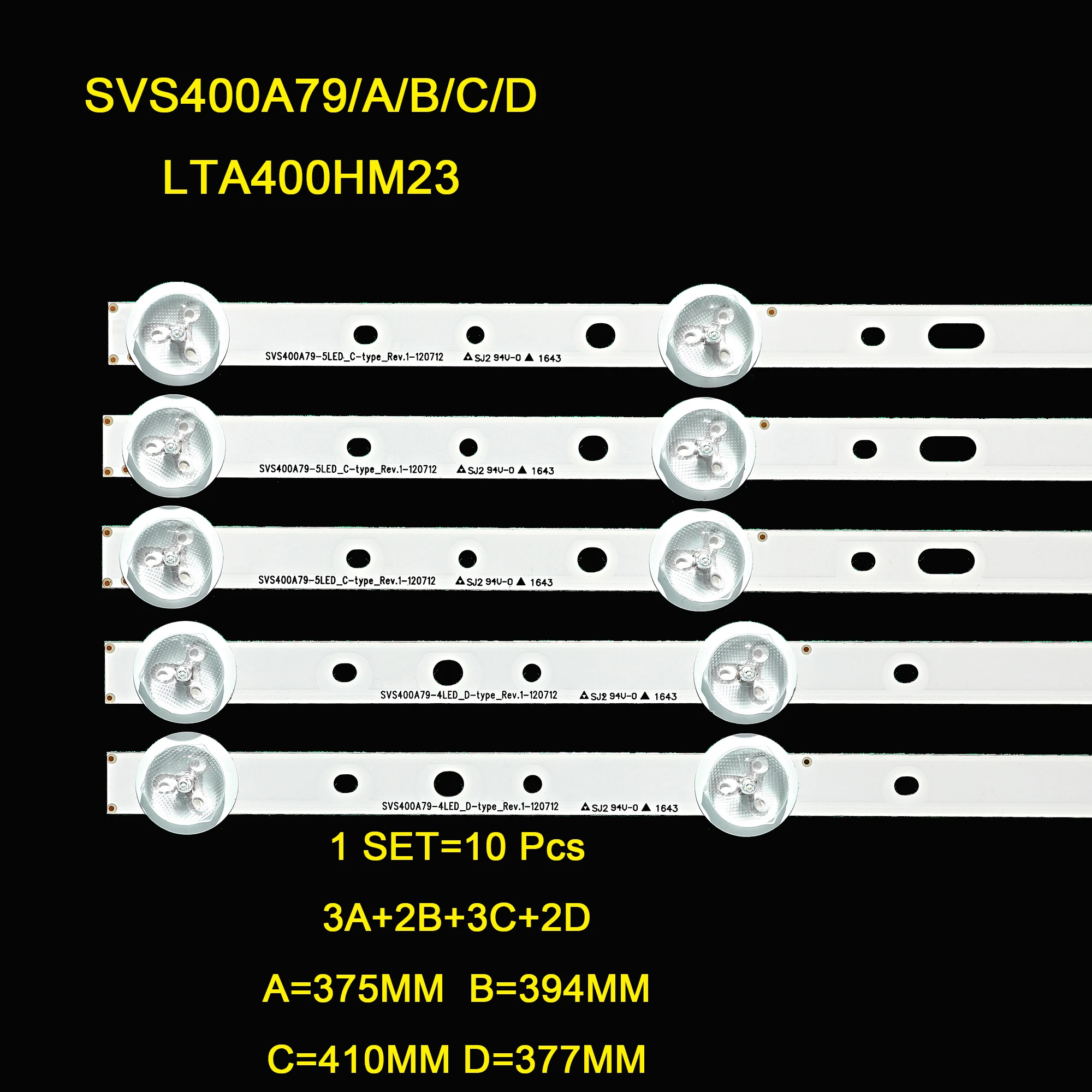 LED strip for 40d1333b 40l1333b 40pfl3208t lta400hm23 svs400a73 svs400a79 a b/c d 40VLE5322BG 40VLE5324BG