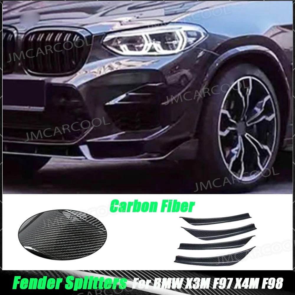 

Dry Carbon Fiber Car Front Bumper Splitter Spoiler Canard Air Knife Trim Upgrade Body Kit For BMW X3M F97 X4M F98 2019-2022