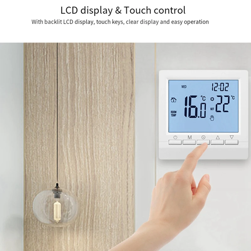 

Wall Mounted Heating Thermostattemperature Regulator For Boilers Weekly Programmable Thermostat