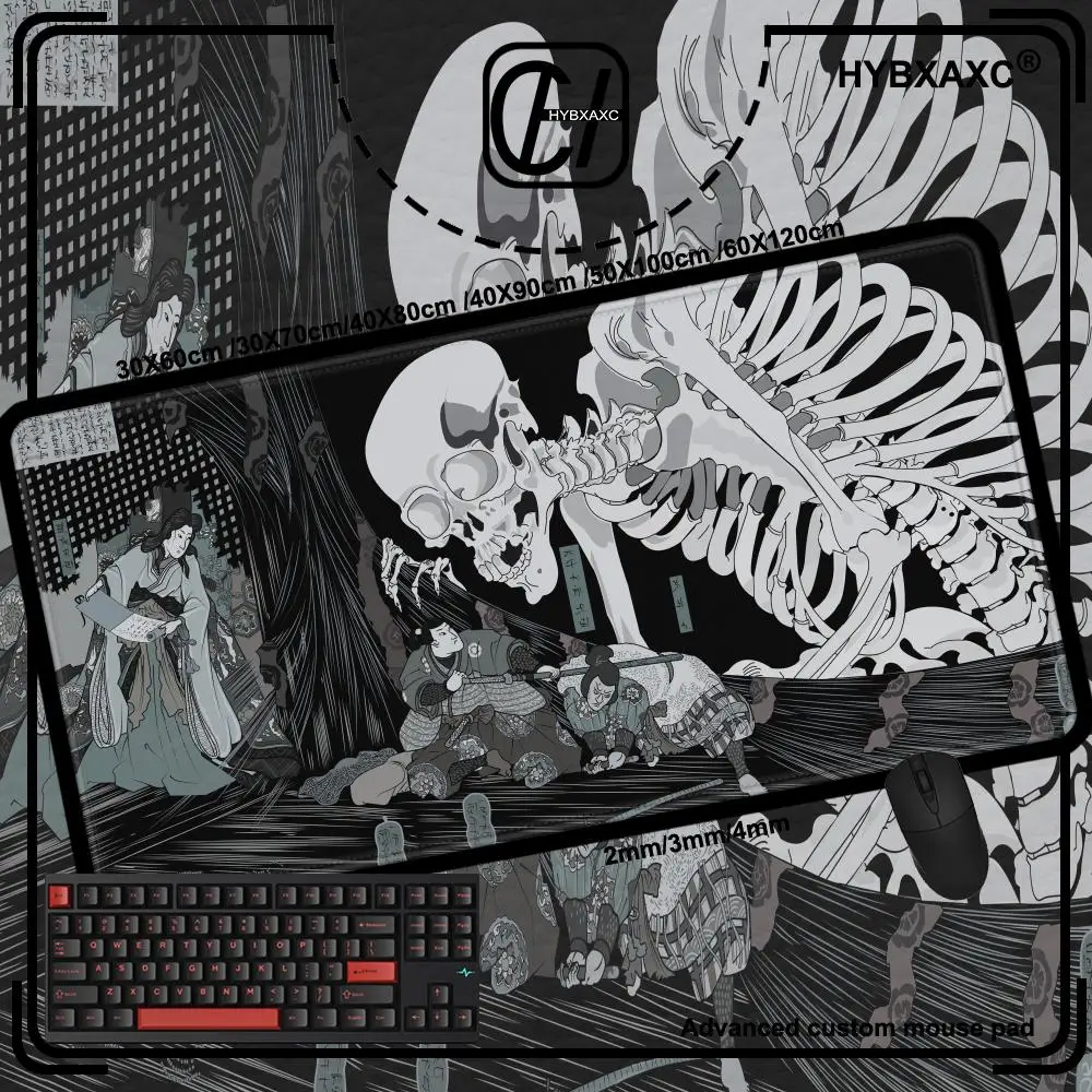 Skeleton Spectre Mouse Pad Large XXL Desk Table Mat Keyboard Ergonomic Office Rubber PC Non-slip Anti-fray Home Custom HYBXAXC