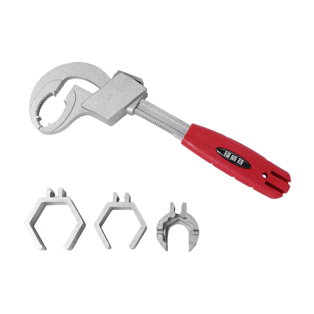 4-in-1 Adjustable Faucet Wrench Double-ended Large Opening Bathroom Wrench Adjustable Self-Adjusting Sink Plumbers Wrench