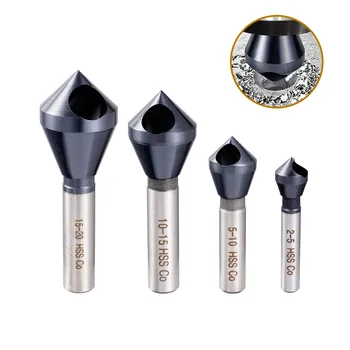 M35 HSS-Co Kobalt TiAlN Kaplamalı Havşa Matkap Ucu 90 Derece Çapak Alma Pah Aracı Eğik Delik Kesici 2-5 5-10 15-20mm