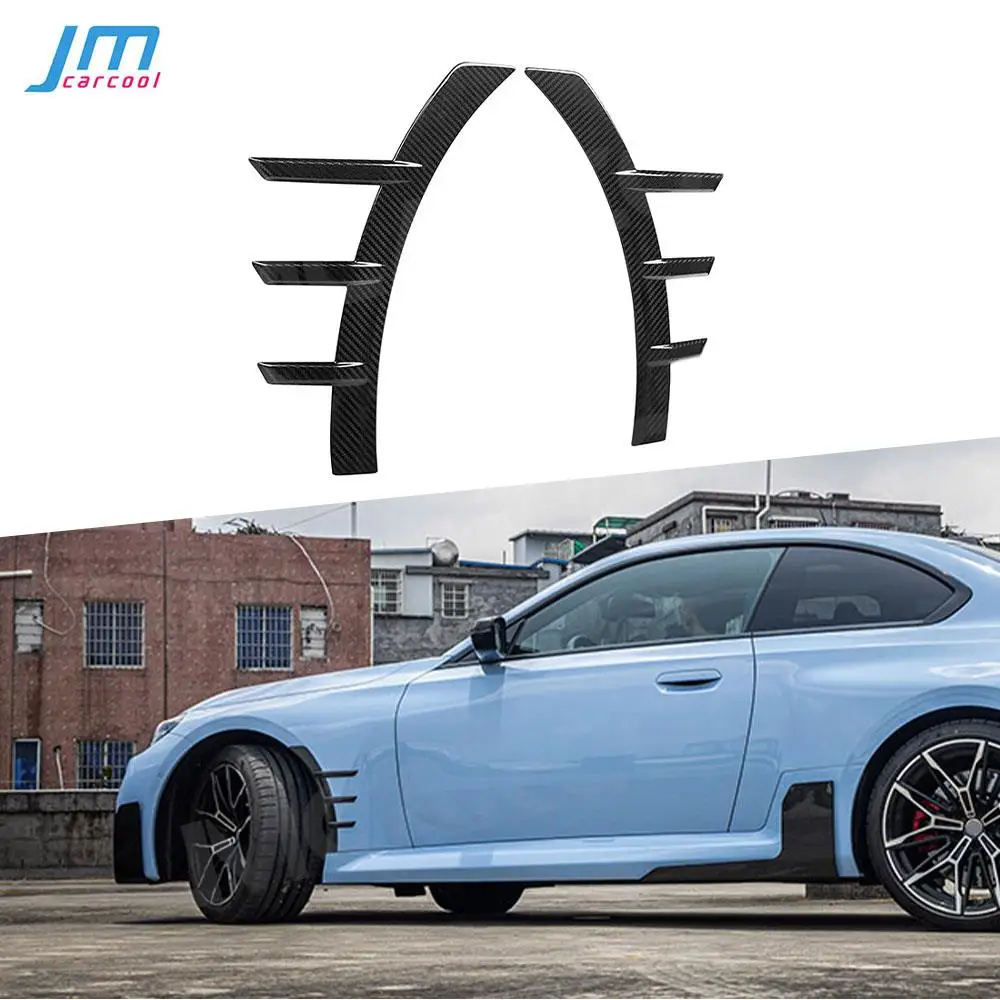 Dry Carbon Fiber Car Rear Front Bumper Side Air Vent Trim Covers for BMW M2 G87 2023 + FRP Canards Splitter External Decoration