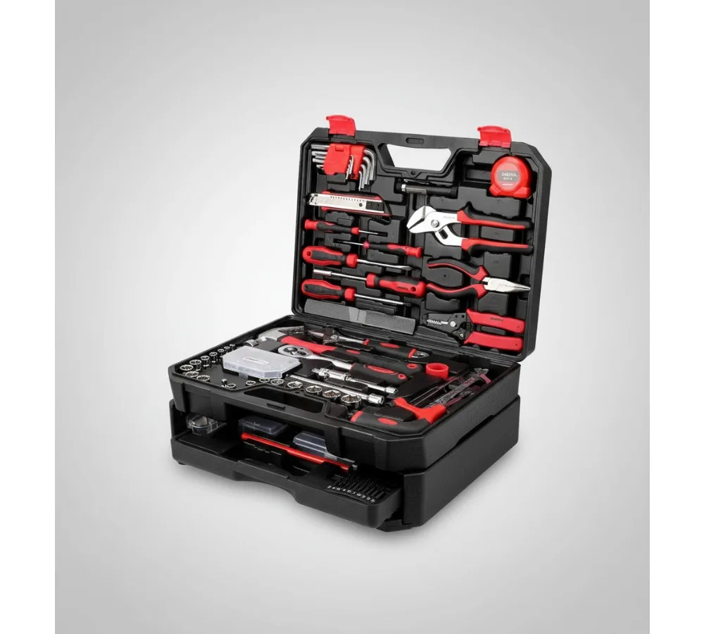 

Набор инструментов для домашнего и авторемонта из 325 предметов с футляром для хранения — идеально подходит для самостоятелей, ручных работ, домашних советов