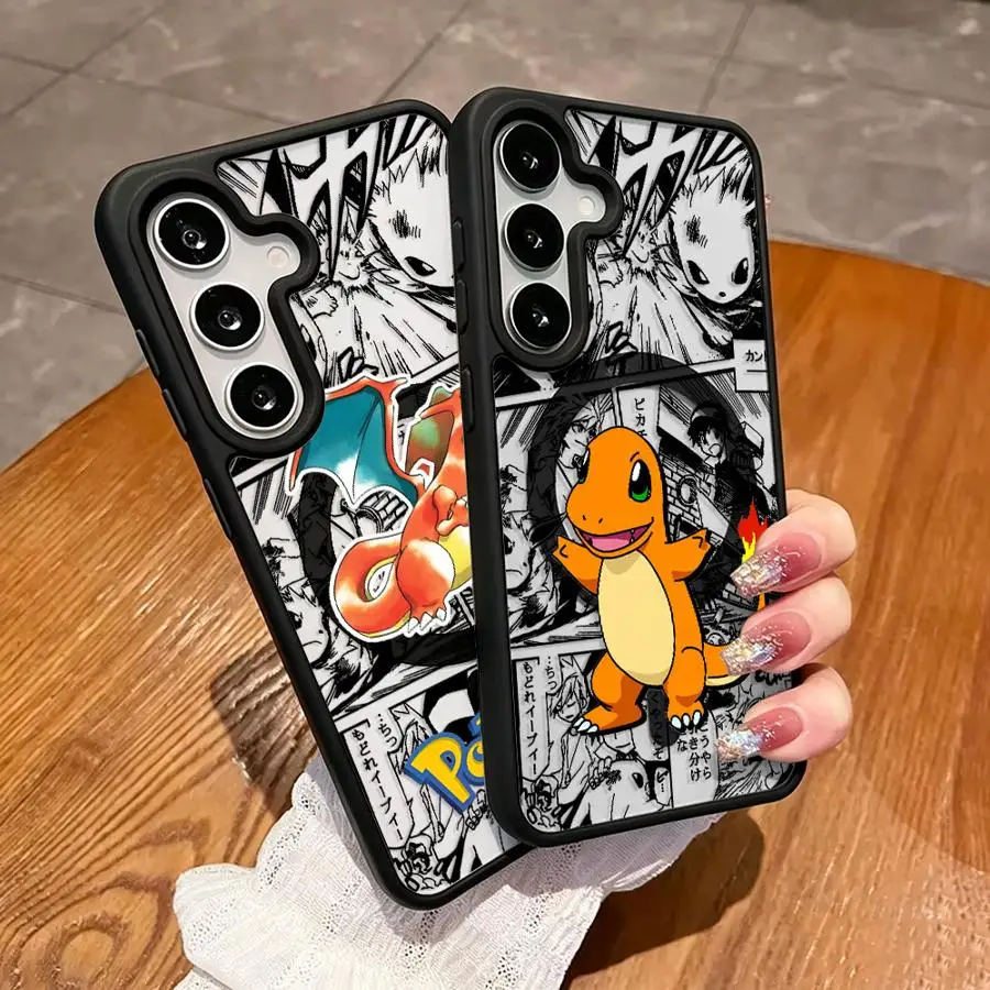Phone Cover Case for Samsung Galaxy A57 A25 F17 A55 A26 A17 A54 A37 A56 A27 M17 A16 A15 A36 A35 Pokemons Charmander