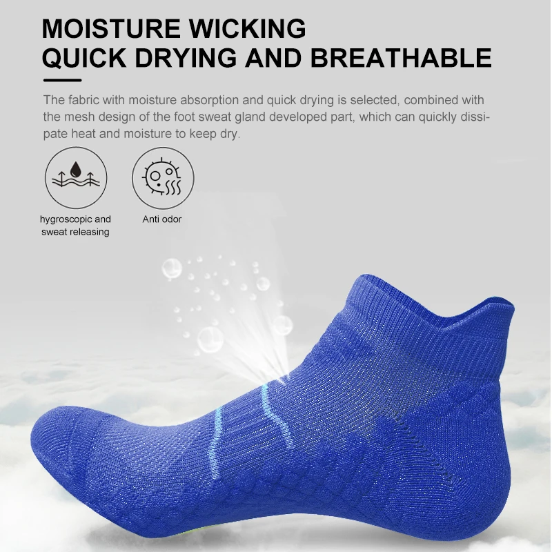 X-TIGER Men Ankle Socks Mesh Ventilating Comfort Fit Performance Breathable Casual Athletic Cycling Socks