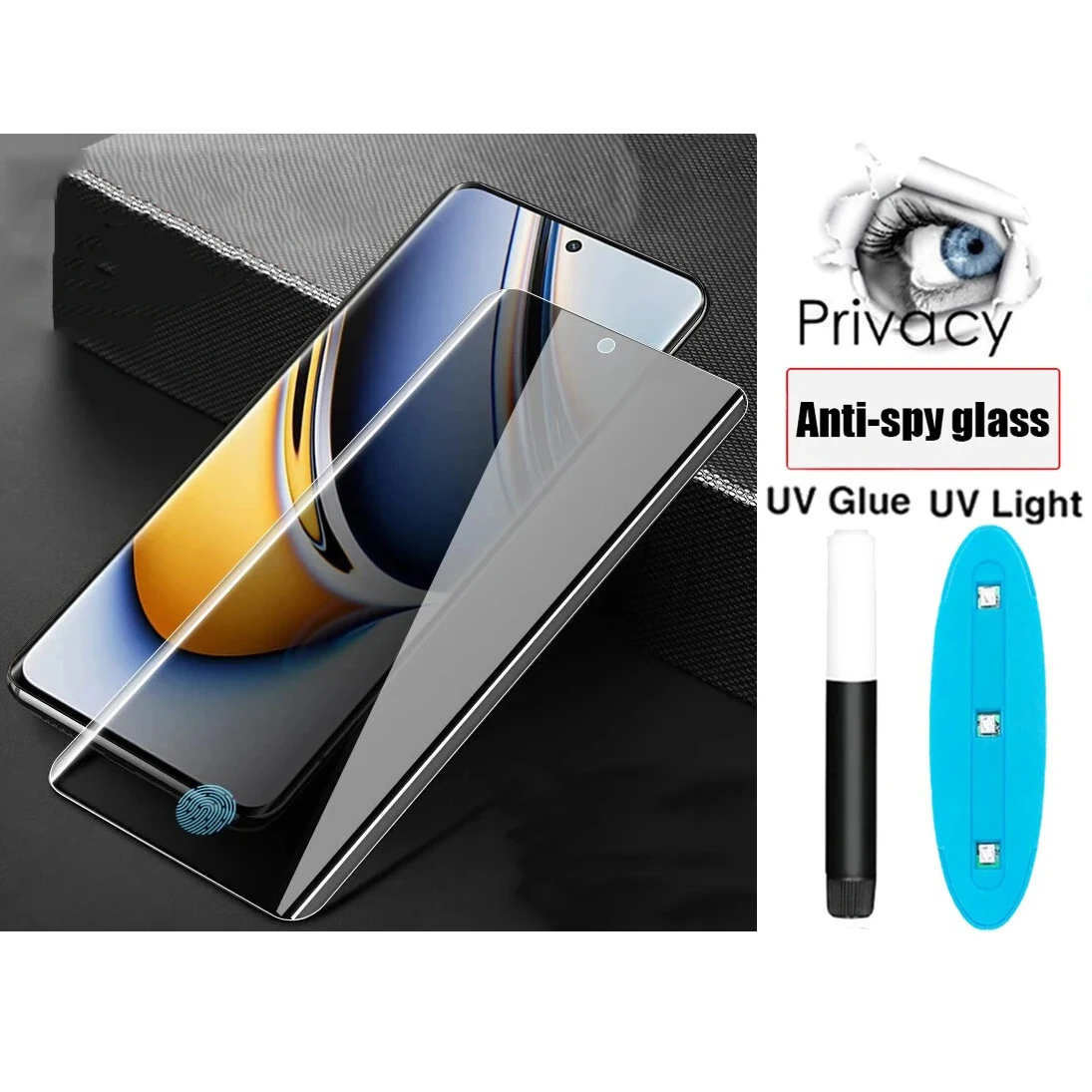 

UV Liquid Full Glue Privacy Tempered Glass For Samsung Galaxy S25 S23 Ultra S10 S22 S21 S20 S24 Plus Anti Spy Screen Protector