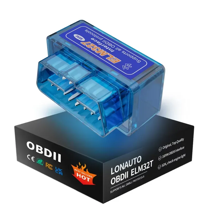 BOLRZO New Product Launch Automotive General Obd 2 In-Vehicle Diagnostic Tool Obd Bluetooth Scanner Supports Obdii Protocol
