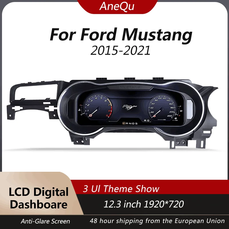 

12.3-inch digital dashboard for Ford Mustang (2015-2021) dashboard display Linux speedometer