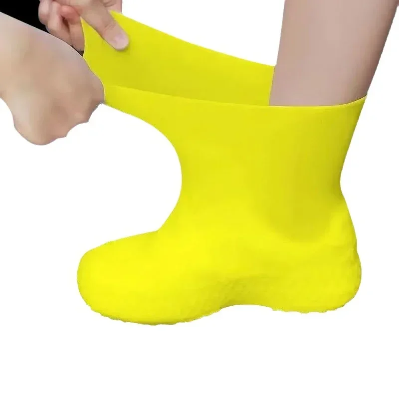 WaterProof Silicone Shoe Covers Lip-resistant Rubber Rain Boot Rain Gear Overshoes Accessories for Outdoor Rainy Day Home Supply