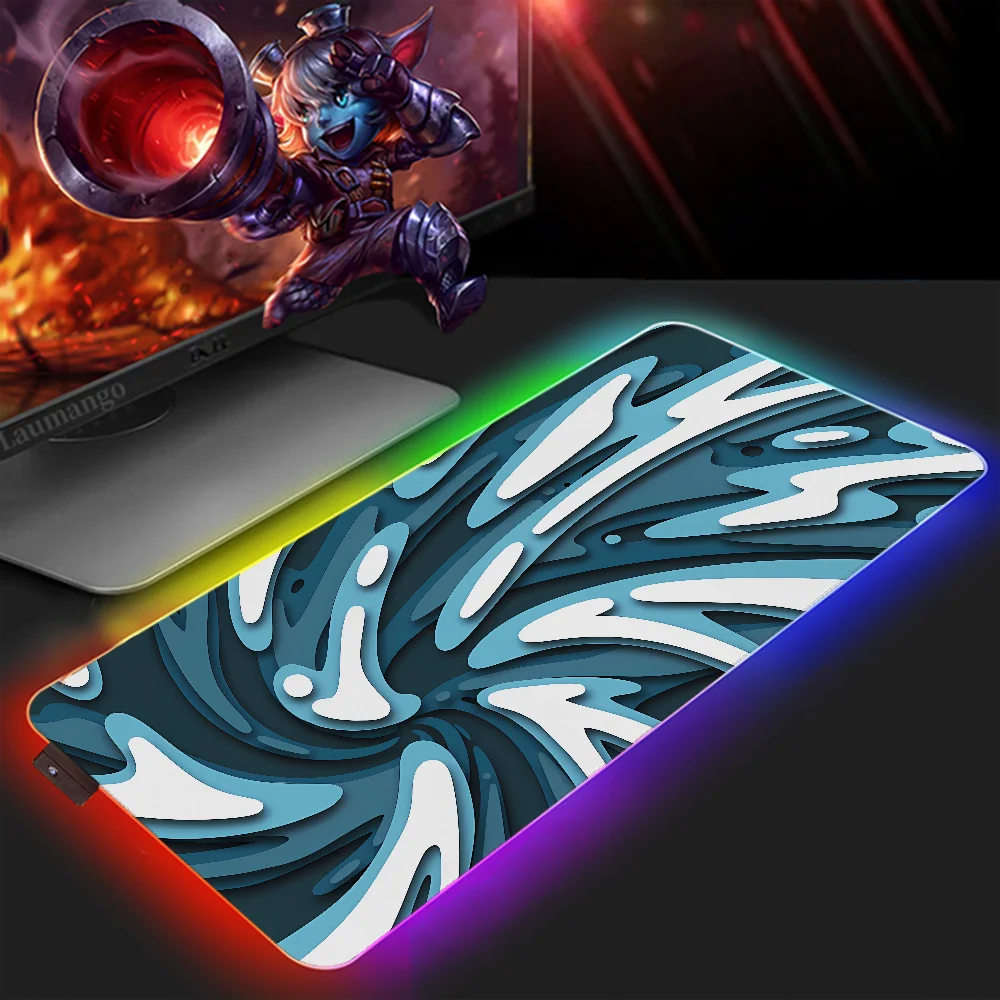 LAYERED SWIRL Large Mouse Pad 900x400 Gaming Mat Pc Gamer Desk Accessories Office Desktops Mousepad Mats Keyboard Extended Xxl