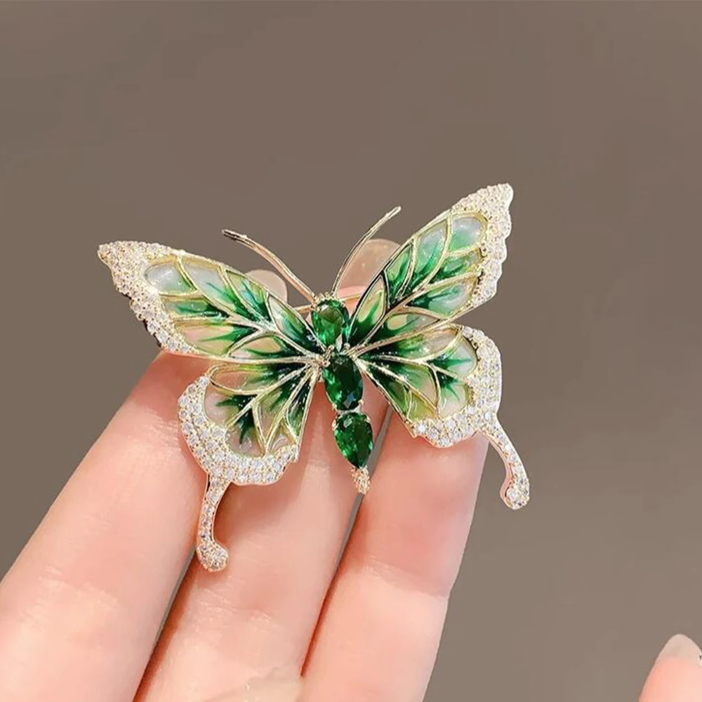 1pc Luxury Butterfly Brooch for Women Girls Korean Fashion Enamel Animal Clothes Pins Wedding Gift Jewelry Accessories 2024 New