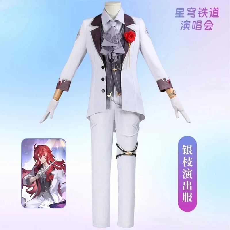 Honkai: Star Rail Argenti Concert Cosplay Costume Game Suit Handsome Uniform Halloween Party Role Play Outfit Men