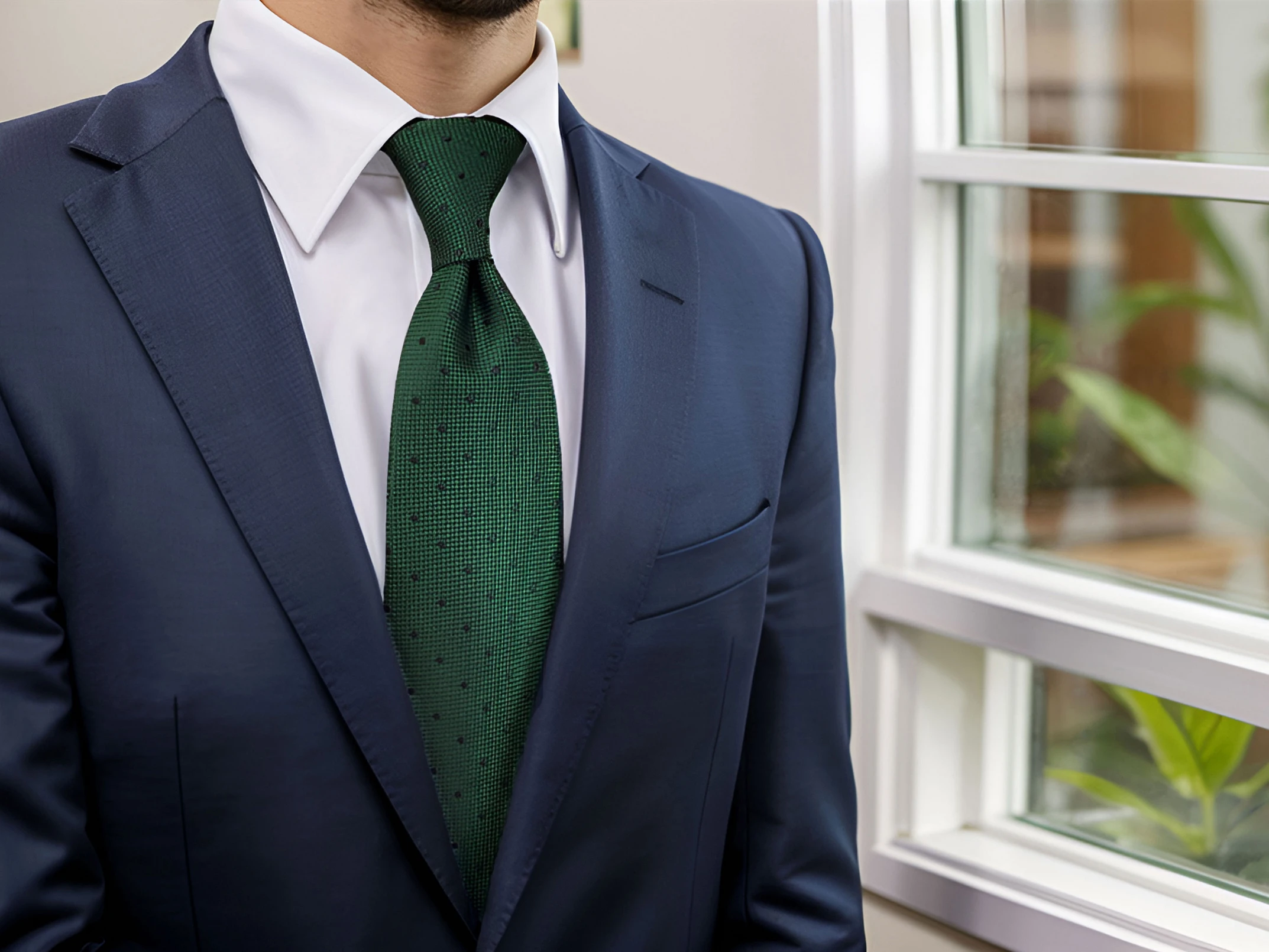 Polka Dots Mens Neckties Fashion Wedding Silk Blend Colorful Solid Ties for Men Pattern  Classic Business Accessory