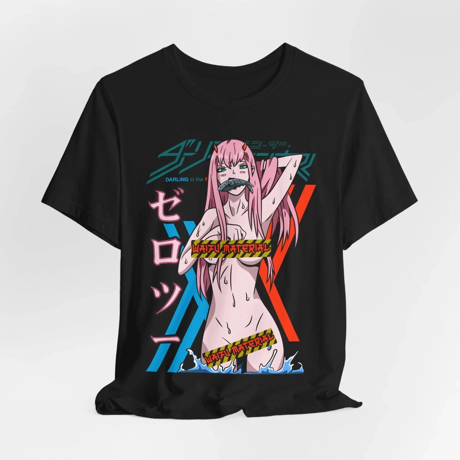 Darling in The Franxx Zero Two Waifu Anime Manga Graphic T-Shirt Cotton Men Women Streetwear Tee