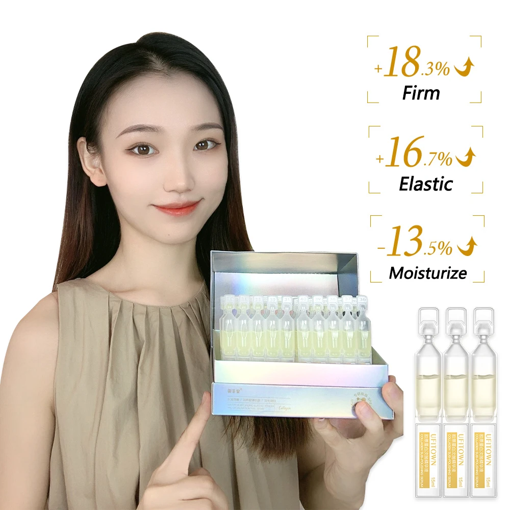 30Pcs Collagen Boost Serum Ceramide Repair Firm Smooth Essence Hyaluronic Acid Anti Wrinkle Aging Whitening Dark Spot Skin Care