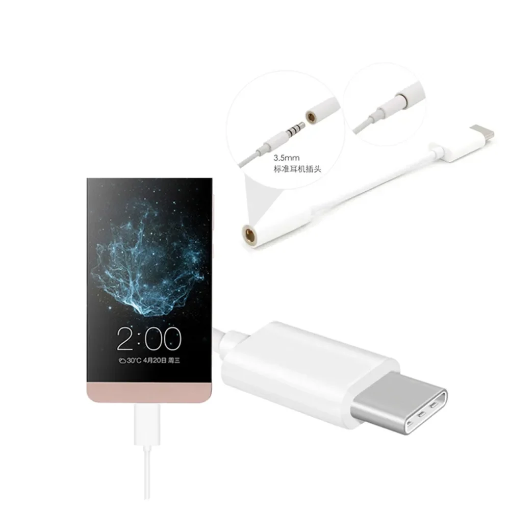 AUX audio jack cable converter headphone adapter C-type to 3.5-type headphone adapter USB 3.1 C-type USB-C male 3.5mm